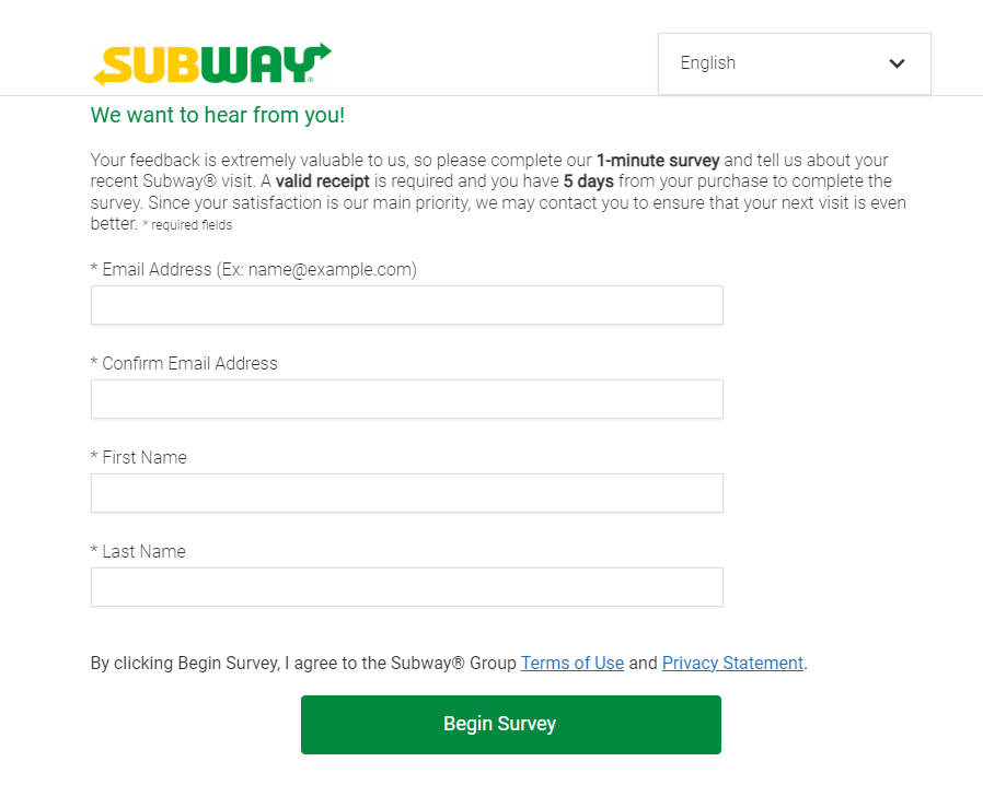 Participate in the SubwayListens Survey